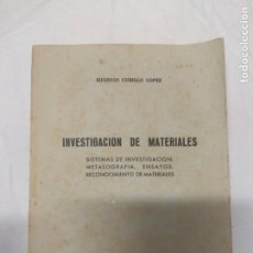 Libros de segunda mano: INVESTIGACIÓN DE MATERIALES. EUGENIO CUBILLO LÓPEZ.. Lote 221611883