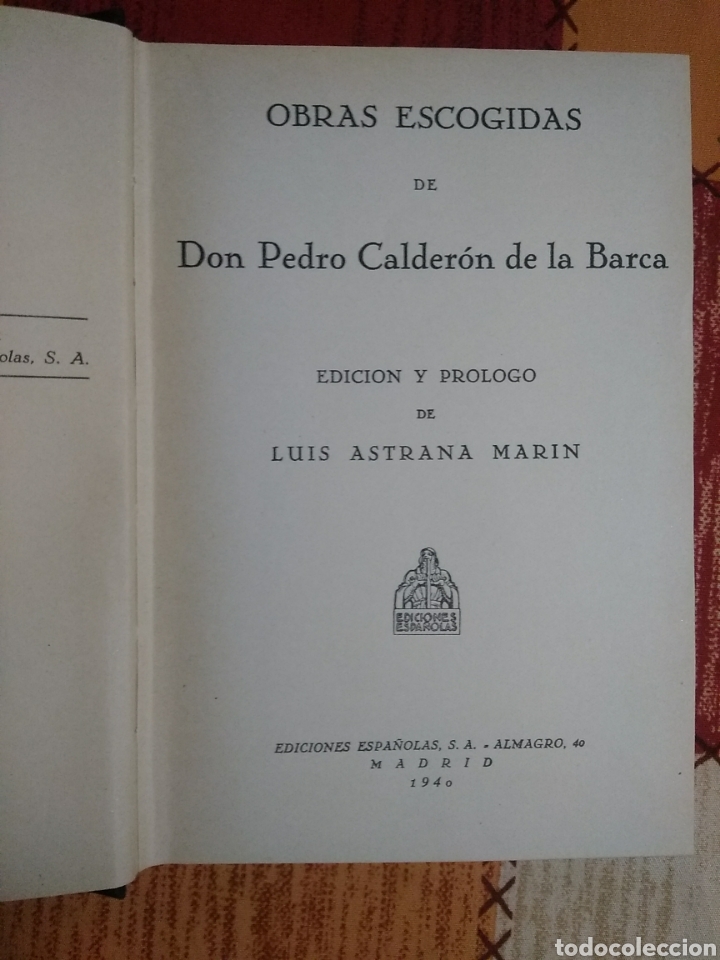 Libros de segunda mano: Obras escogidas de D.pedro Calder&oacute;n de la barca - Foto 3