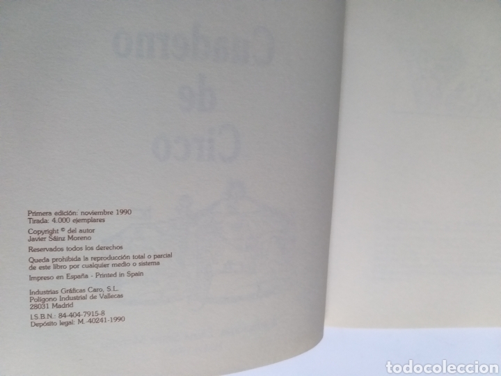 Libros de segunda mano: Cuaderno de circo Javier Sainz Moreno - Foto 8
