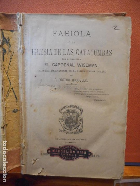 Libros de segunda mano: FABIOLA. D. VICTOR ROSELL&Oacute;. LIBRERIA RELIGIOSA - Foto 1