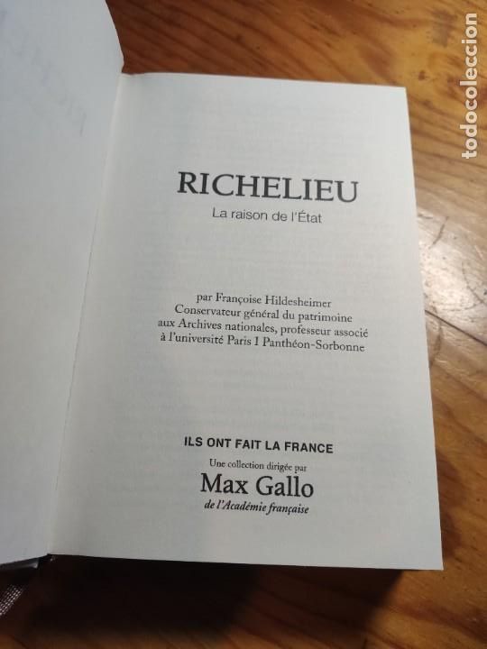 Libros de segunda mano: Richelieu : la raison de l&Eacute;tat #11. Max Gallo. - Foto 2