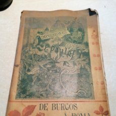 Libros de segunda mano: LIBRO IMPRESIONES Y RECUERDOS. DE BURGOS A ROMA. 1904