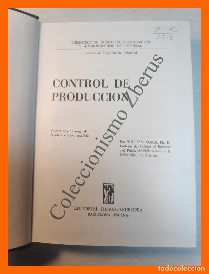 Libros de segunda mano: Control de Produccion - William Voris - Foto 2