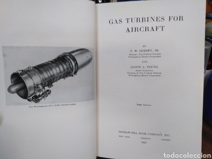Libros de segunda mano: TURBINAS DE GAS PARA AERONAVES-F.W.GODSEY/LLOYD A.YOUNG-1949 TORONTO EN INGLES