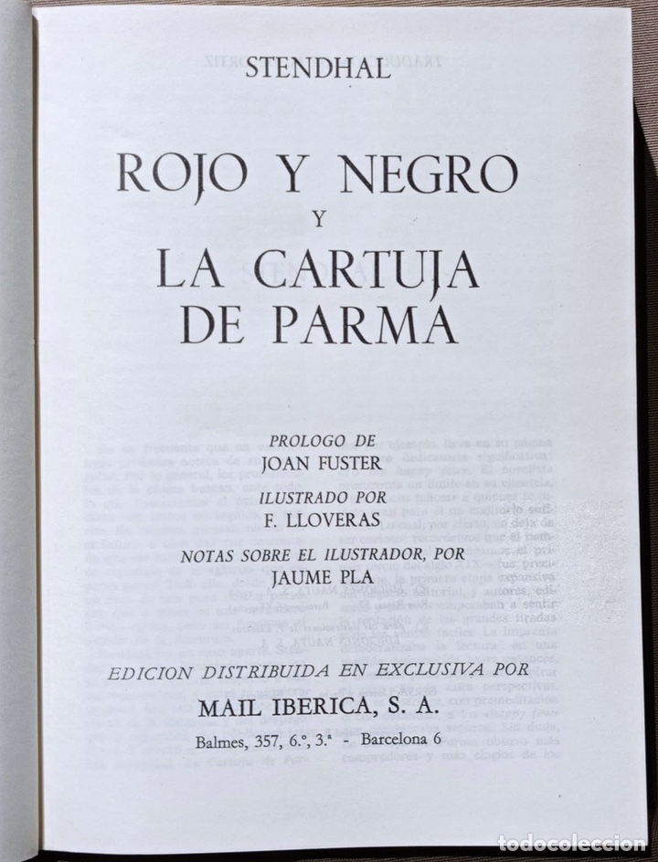 Libros de segunda mano: Rojo y Negro. La Cartuja de Parma. Stendhal. - Foto 1