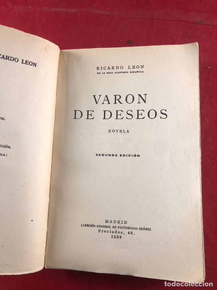 Libros de segunda mano: VAR&Oacute;N DE DESEOS - RICARDO LEON - Foto 2