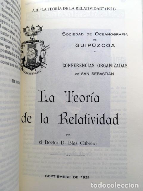 Libros de segunda mano: Blas Cabrera ante Einstein y la relatividad (Con 8 art&iacute;culos de Blas Cabrera) - Foto 3