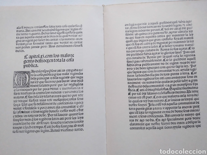 Libros de segunda mano: Francesc Eiximenis. Regiment de la cosa p&uacute;blica (Valencia 1499) Facs&iacute;mil - Foto 3