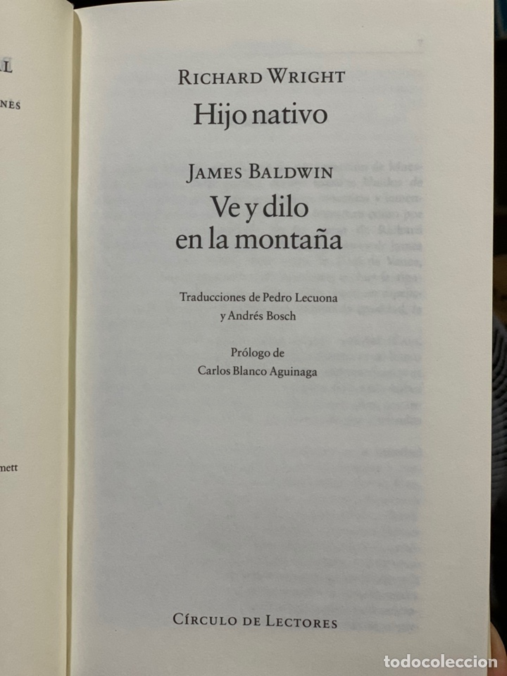 Libros de segunda mano: DOS NOVELAS AFROAMERICANAS - R. WRIGHT, J. BALDWIN - ED. ;C&Iacute;RCULO DE LECTORES - Foto 4