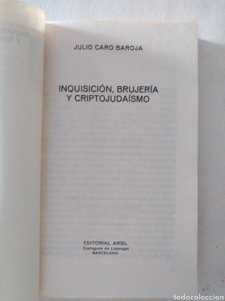 Libros de segunda mano: Inquisici&oacute;n, brujeria y criptojuda&iacute;smo&nbsp;/ Julio Caro Baroja - Foto 3