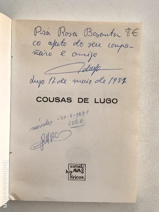 Libros de segunda mano: Adolfo de Abel Vilela, Cousas de Lugo. Galicia - Foto 2