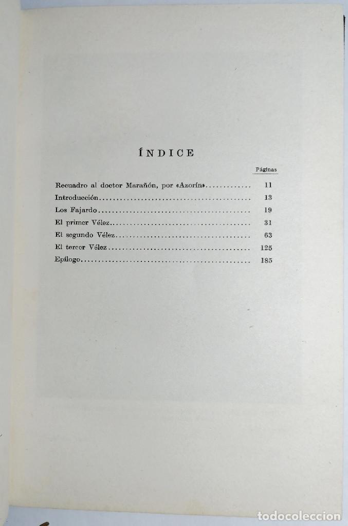 Libros de segunda mano: LOS TRES V&Eacute;LEZ - GREGORIO MARA&Ntilde;&Oacute;N - 1960 - MADRID - Foto 3