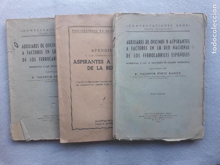 Libros de segunda mano: Lote de 3 Libros Tem&aacute;tica Trenes / Renfe. A&ntilde;o 1946. - Foto 1