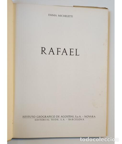 Libros de segunda mano: RAFAEL. MICHELETTI, Emma. Teide. 1967. - Foto 2