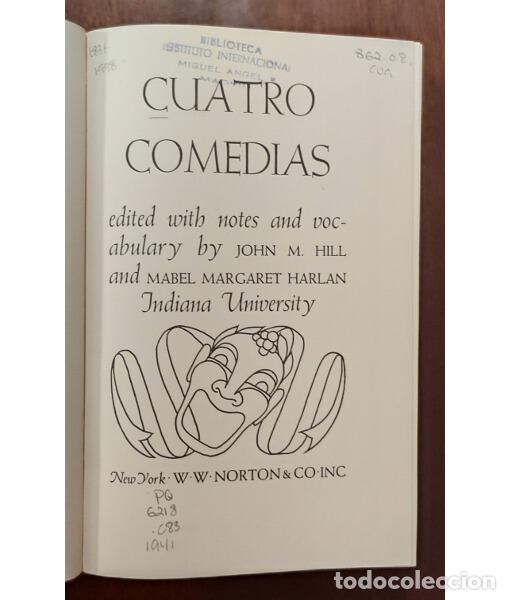 Libros de segunda mano: CUATRO COMEDIAS. VV.AA. W. W. Norton. 1941. - Foto 2