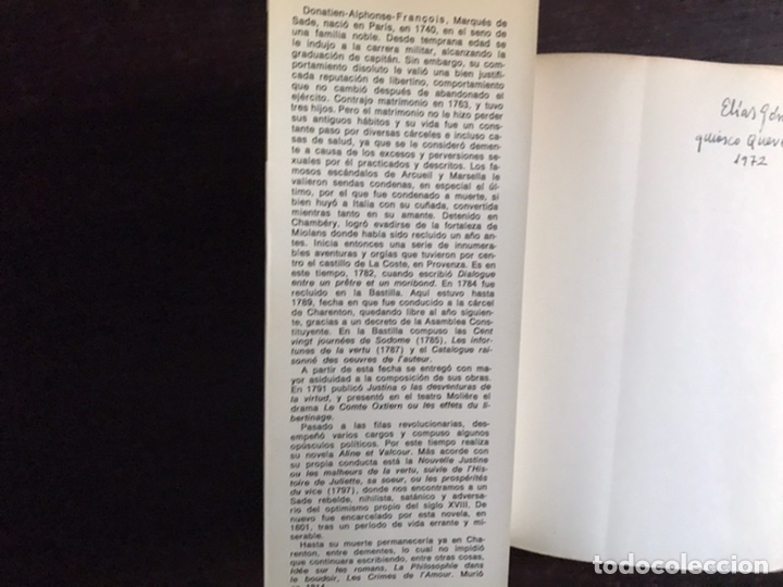 Libros de segunda mano: Los cr&iacute;menes del amor I. Marqu&eacute;s de Sade - Foto 3