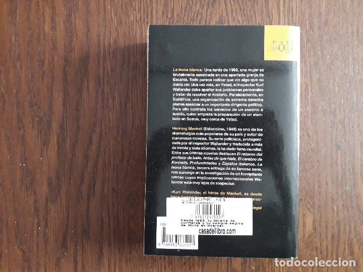 Libros de segunda mano: libro usado, La leona blanca, Henning Mankell. Maxi tusquets - Foto 2