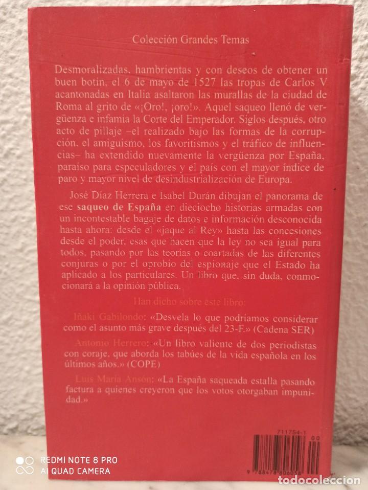 Libros de segunda mano: Libro El saqueo de Espa&ntilde;a - Foto 2