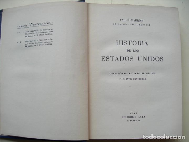Libros de segunda mano: HISTORIA DE LOS ESTADOS UNIDOS / ANDR&Eacute; MAUROIS / 2 TOMOS - Foto 2