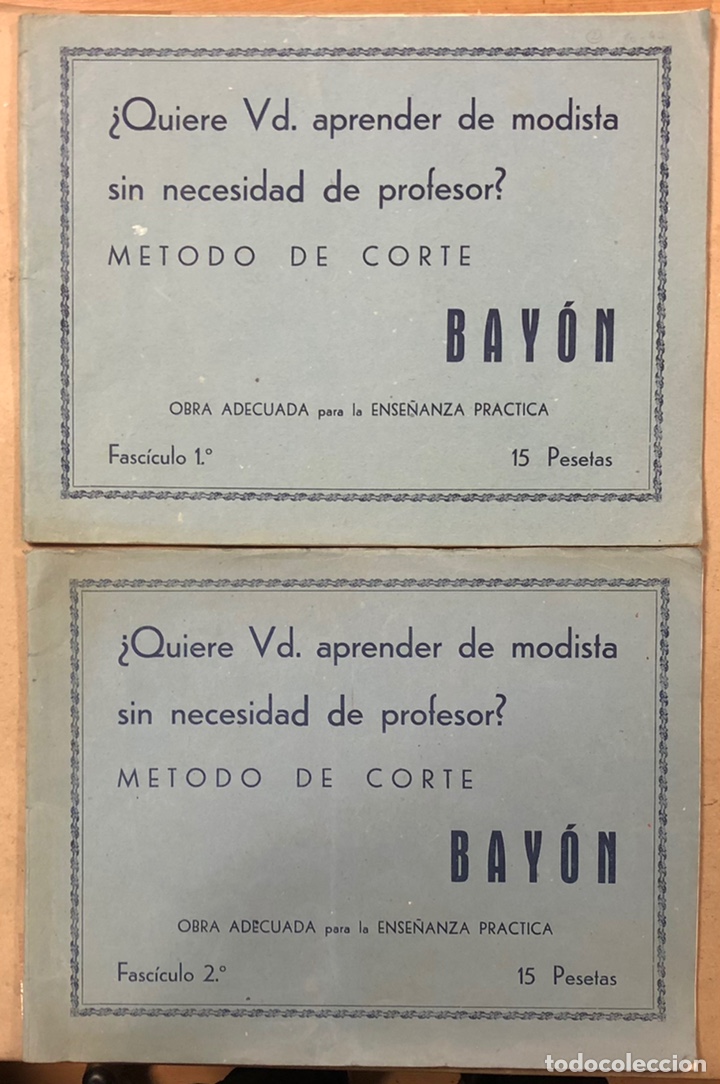 Libros de segunda mano: M&Eacute;TODO DE CORTE BAY&Oacute;N (FASC&Iacute;CULO 1&ordm; y 2&ordm;). - Foto 1