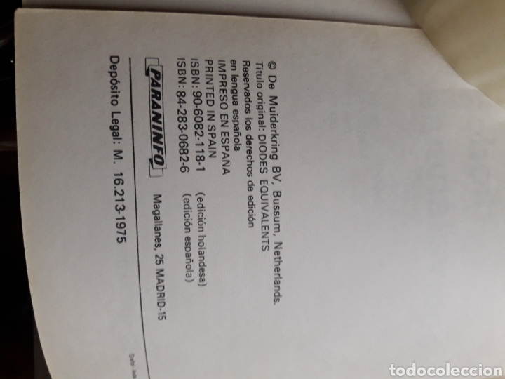 Libros de segunda mano: Diodos de equivalencia, libro de Paraninfo de 1975 - Foto 3