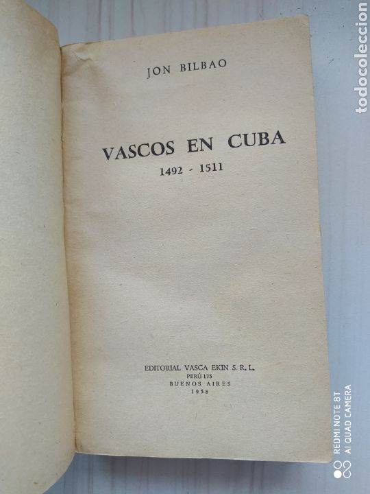 Libros de segunda mano: VASCOS EN CUBA 1492-1511 (J. BILBAO) - Foto 2