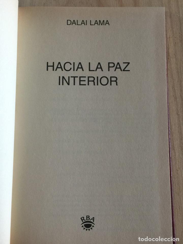Libros de segunda mano: Hacia la paz interior - Dalai Lama - Foto 3