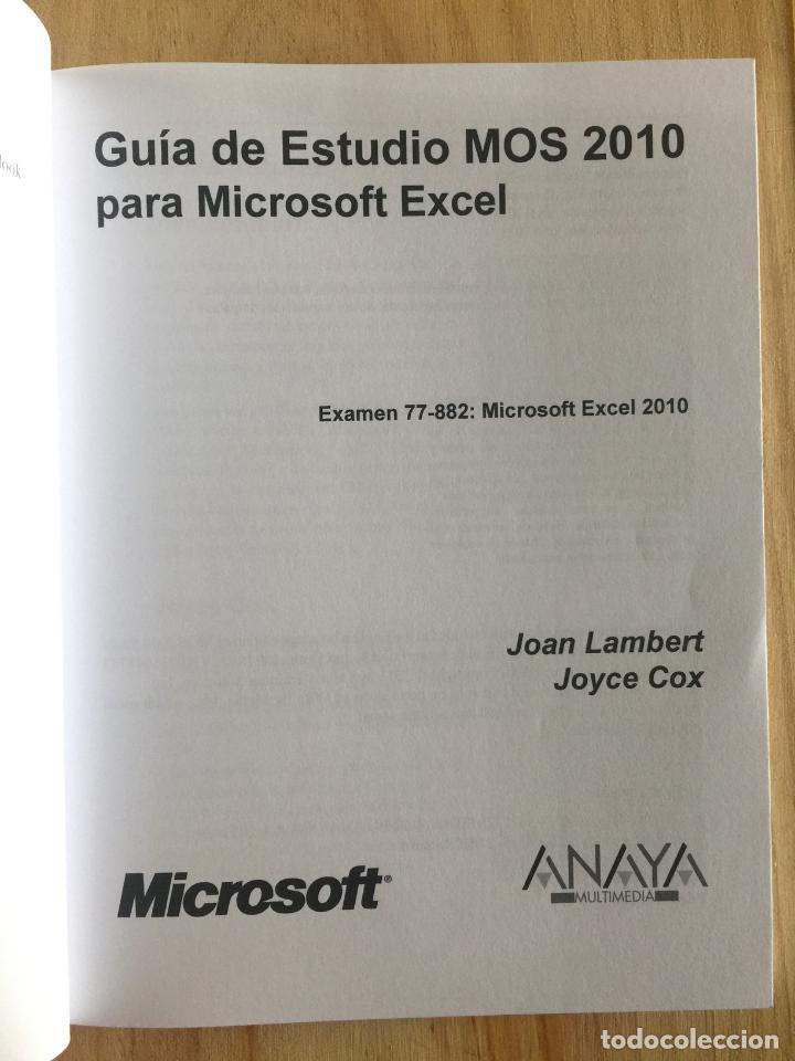 Libros de segunda mano: Gu&iacute;a de estudio MOS 2010 para Microsoft Excel - Joan Lambert y Joyce Cox - Foto 5