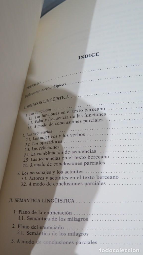 Libros de segunda mano: ESTRUCTURA FUNCIONAL DE LOS MILAGROS DE BERCEO. ALBERT GALERA - Foto 2