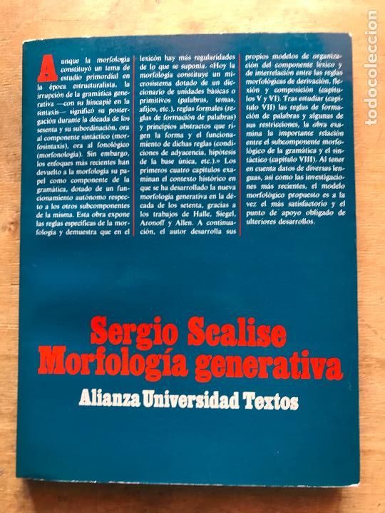 Livres d'occasion: SERGIO SCALISE. MORFOLOG&Iacute;A GENERATIVA.