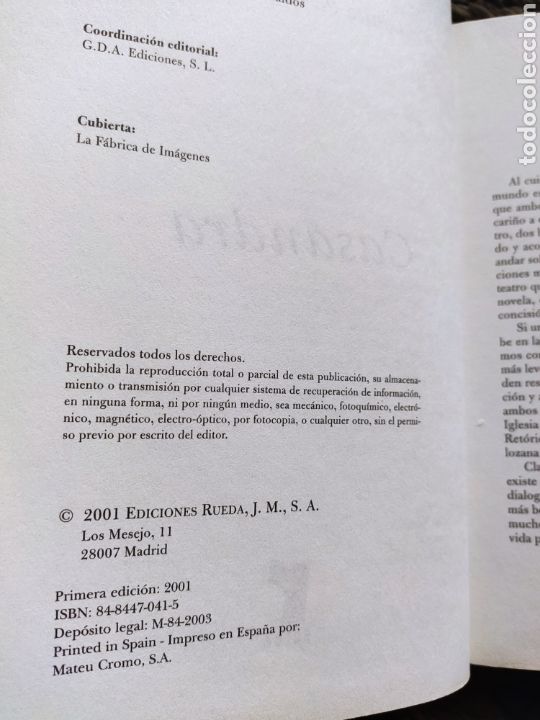 Libros de segunda mano: Casandra. Benito P&eacute;rez Gald&oacute;s. Ediciones Rueda 2003 - Foto 2