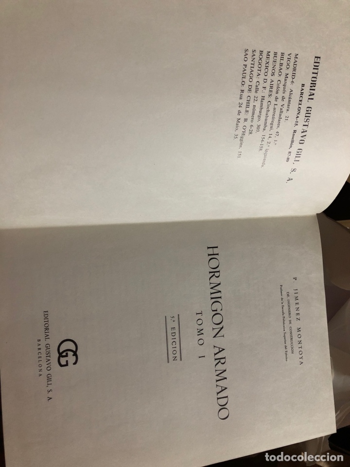 Libros de segunda mano: Hormig&oacute;n armado. P. Jim&eacute;nez Montoya - Foto 2