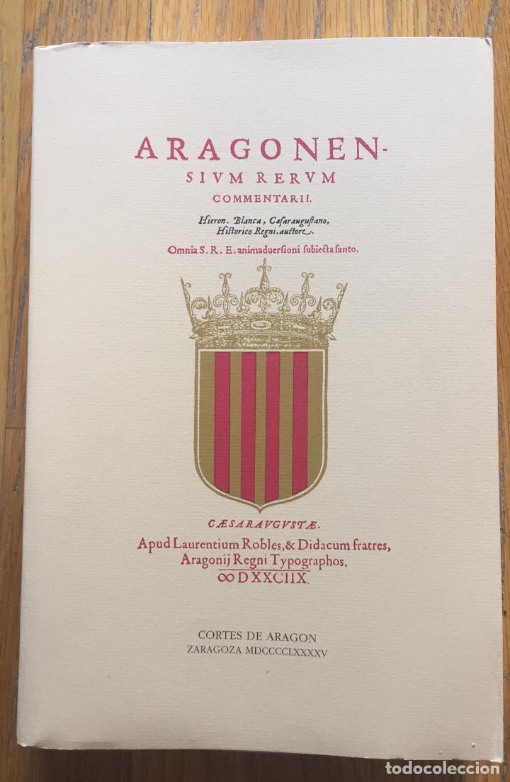 Libros de segunda mano: ARAGONEN Comentarios de las Cosas de Aragon, FACSIMIL Cortes de Aragon - Foto 1
