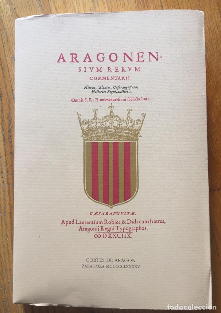 Libros de segunda mano: ARAGONEN Comentarios de las Cosas de Aragon, FACSIMIL Cortes de Aragon - Foto 1