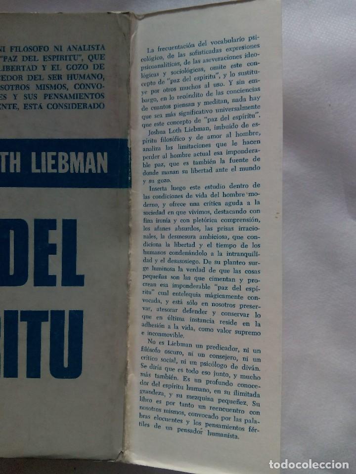 Libros de segunda mano: PAZ DEL ESP&Iacute;RITU / JOSHUA LOTH LIEBMAN - Foto 3