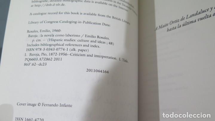 Libros de segunda mano: BAROJA. LA NOVELA COMO LABERINTO. EMILIO ROSALES - Foto 4