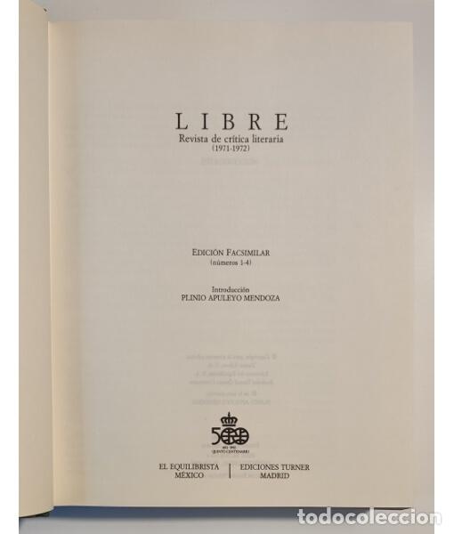 Libros de segunda mano: LIBRE. PAR&Iacute;S 1971-1972. VV.AA. Ediciones del Equilibrista - Editorial Turner. 1990. - Foto 2