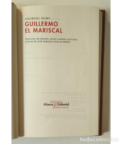 Libros de segunda mano: GUILLERMO EL MARISCAL. DUBY, Georges. Alianza. 1997. - Foto 2