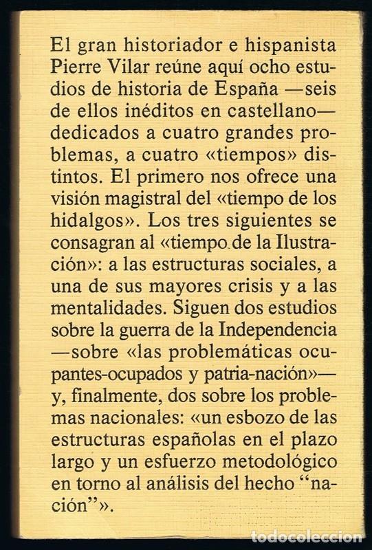 Libros de segunda mano: HIDALGOS,AMOTINADOS Y GUERRILLEROS PIERRE VILAR - Foto 2