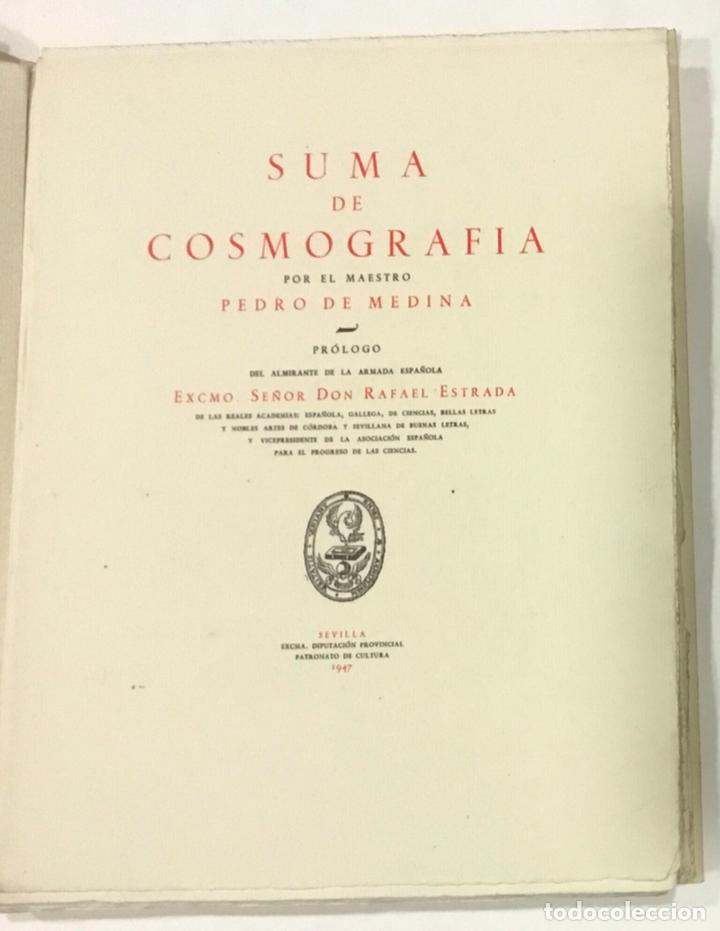Libros de segunda mano: SUMA DE COSMOGRAF&Iacute;A. MEDINA, Pedro de. FACS&Iacute;MIL. ED. NUMERADA. - Foto 3