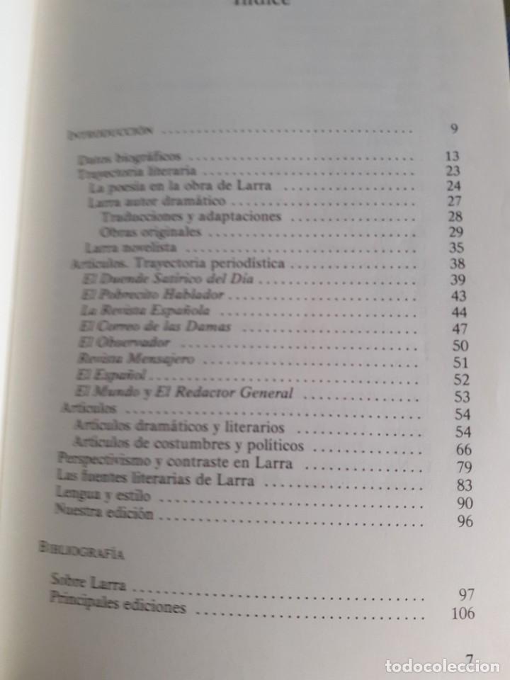 Libros de segunda mano: MARIANO JOS&Eacute; DE LARRA ART&Iacute;CULOS CATEDRA 1990 - Foto 8