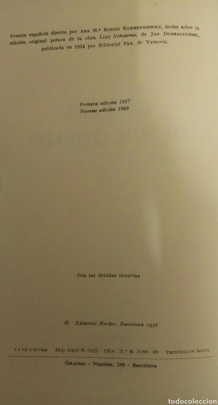 Libros de segunda mano: Cartas de Nicodemo. Dobraczynski - Foto 4