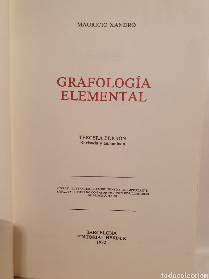 Libros de segunda mano: GRAFOLOGIA ELEMENTAL. MAURICIO XANDRU. 1982. - Foto 2