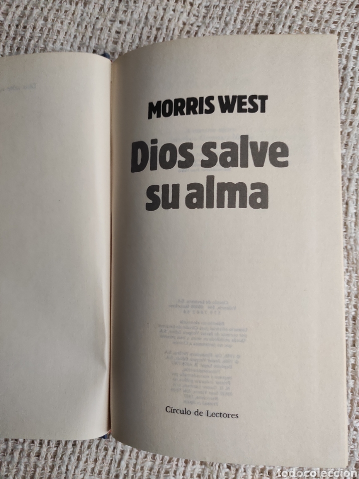 Libros de segunda mano: DIOS SALVE SU ALMA / MORRIS WEST - Foto 1