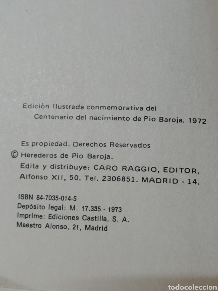 Libros de segunda mano: La busca - P&iacute;o Baroja NUEVO edici&oacute;n 1973 - Foto 3