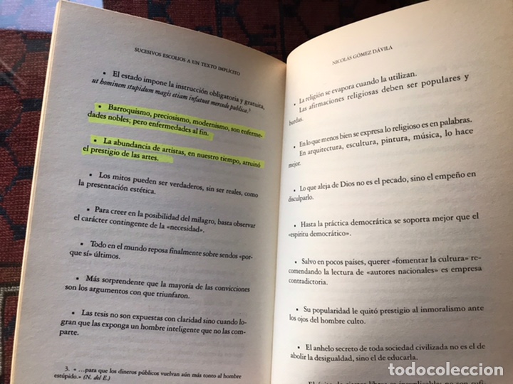Libros de segunda mano: Sucesivos escolios a un texto impl&iacute;cito. Nicol&aacute;s G&oacute;mez D&aacute;vila - Foto 9