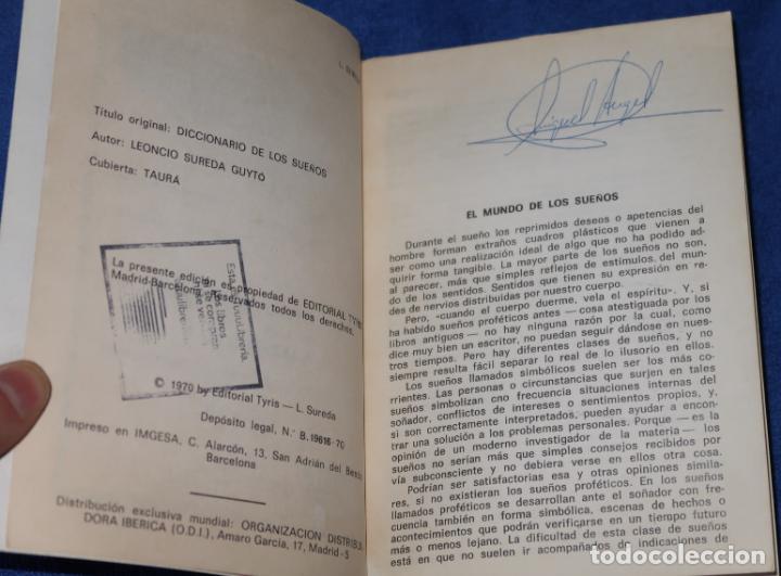 Libros de segunda mano: Diccionario de los sue&ntilde;os - Leoncio Sureda - Editorial Tyris (1970) - Foto 2