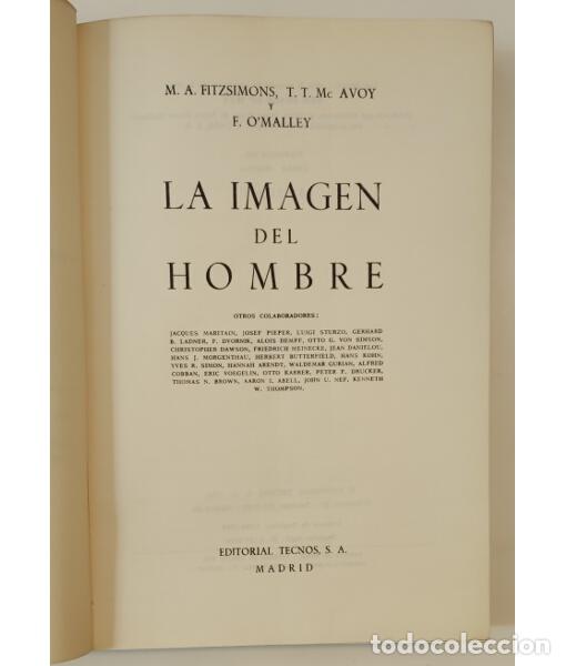 Libros de segunda mano: LA IMAGEN DEL HOMBRE. VV.AA. Editorial Tecnos. 1966. - Foto 2