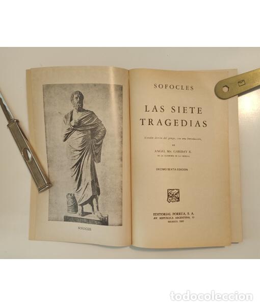Libros de segunda mano: LAS SIETE TRAGEDIAS. S&Oacute;FOCLES. Porr&uacute;a. 1982. - Foto 2