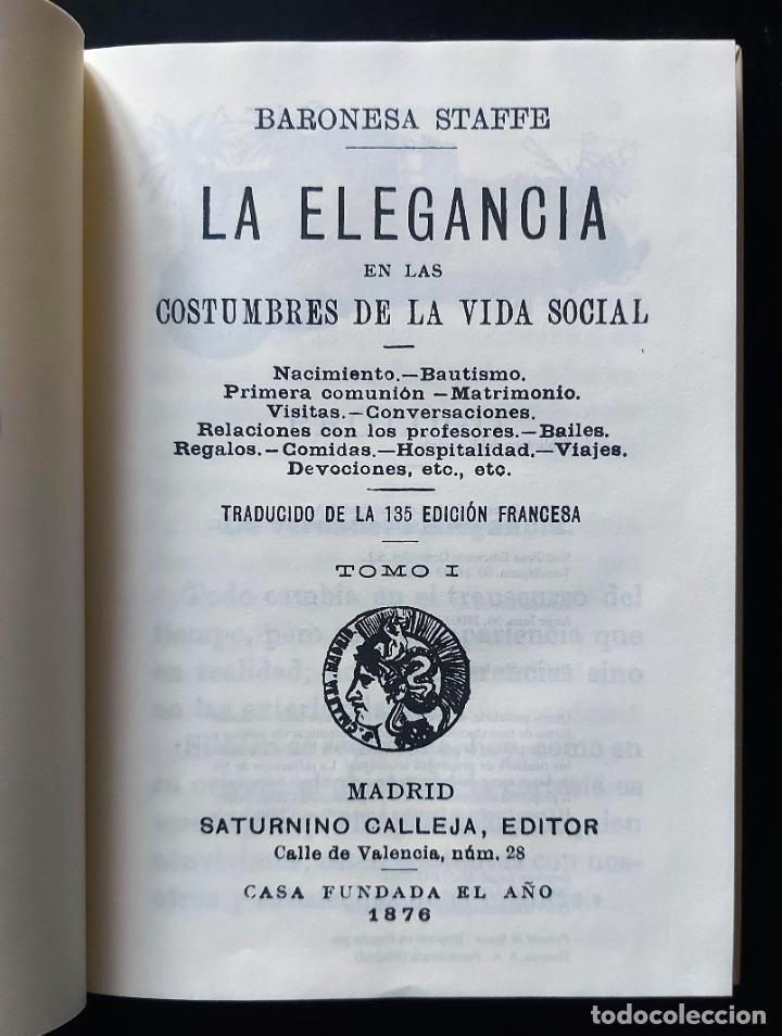 Libros de segunda mano: La elegancia (facs&iacute;mil) | Baronesa Staffe | Editorial Edaf, 2004 - Foto 3